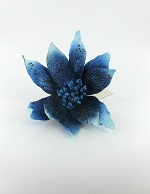 Item.nr: 707790 - DECORATIEBLOEM MET CLIP - BLAUW (12st.)