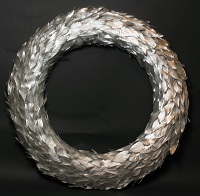 Item.nr: 726092 - KRANS VERZILVERD GROOT