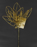 Item.nr: 743087 - GOUDKLEURIGE DECORATIE BLOEM (6st.)