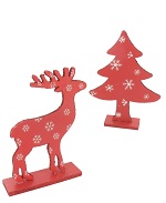 Item.nr: 900394 - HOUTEN KERST ORNAMENTEN (24st.)
