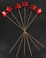 Item.nr: 914193 - KERSTSTER OP STOK - ROOD (6st.)