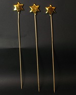 Item.nr: 914194 - KERSTSTER OP STOK - GOUD (6st.)