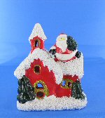 Art.nr: 92502 - KERST WAXINEHOUDER MODEL KERST-DORP (4st.)