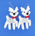 Art.nr: 92618 - 2 WITTE DECORATIE RENDIEREN (12 verp.)