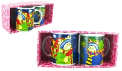 Art.nr: 93004B - 2 KERSTMOKKEN IN LUXE GESCHENKDOOS (6st.)