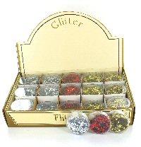 Art.nr: 94004 - GLITTER STERREN ASSORTIE KLEUREN (60st.)