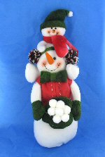 Art.nr: 94225 - MODERNE SNEEUWPOP MET HOED MET SNEEUWBAL