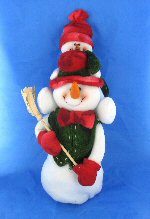 Art.nr: 94229 - MODERNE SNEEUWPOP MET BEZEM
