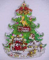 Art.nr: 94258 - DECORATIE BORDEN - KERSTBOOM (1x2st.)