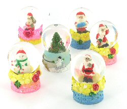 Art.nr: 94266 - KLEINE SNEEUWBOL MET LED VERLICHTING (12st.)