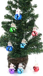 Art.nr: 94267 - VROLIJKE KERSTBOOM BELLETJES (24st.)