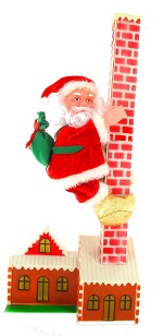 Art.nr: 94506B - KERSTMAN KLIMT OP SCHOORSTEEN (2st.)