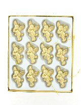 Art.nr: 96097 - 12 GOUDEN KERST ENGELEN IN DOOS (6st.)
