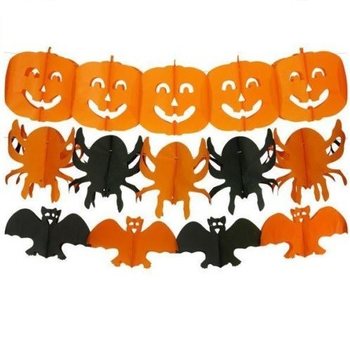 MIX HALLOWEEN DECORATIE SLINGERS &ndash; 300 Cm. LANG (6st.)