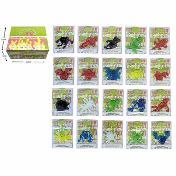 STICKY ANIMALS - GROTE PLAKKERIGE ENGE FIGUREN IN DISPLAY (60st.)