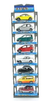 8 METALEN AUTO'S OP OPHANG-VERPAKKING
