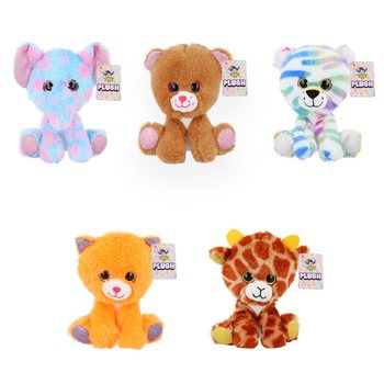 PLUCHE DIEREN - 15CM HOOG - MIX DESIGN (10st.)