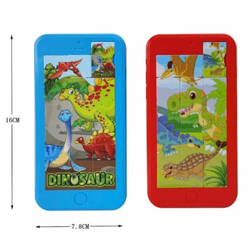 GSM SCHUIFPUZZEL - DINOSAURUS - 8x16CM   (24st.)