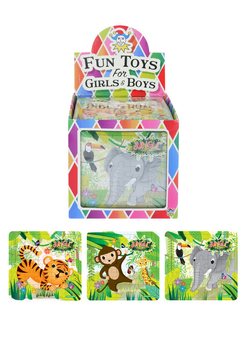 PUZZEL - JUNGLE, 13 x12 Cm. IN DISPLAY (108st.)