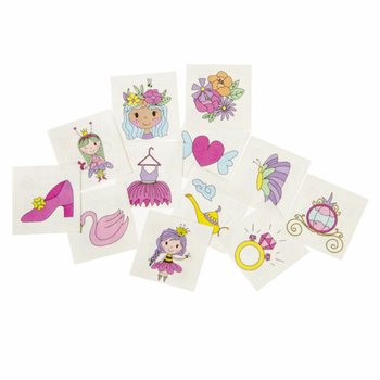 FUN TATTOO&rsquo;S - MODEL: PRINSES, Elk pakje 12x Tattoo&rsquo;s (48st.)
