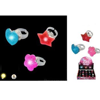 LICHTGEVENDE MULTI COLOR RINGEN IN DISPLAY (36st.)