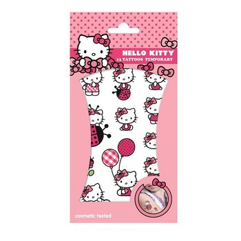 TATTOO - HELLO KITTY TIJDERLIJKE TATTOOS, Afm. 20 x 10 Cm. (10st.)