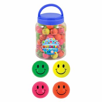 SMILEY STUITERBALLEN Ø3.3CM IN POT (72st.)