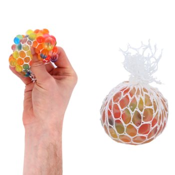 SQUEEZY BEADZ MESH BALLS IN DISPLAY (36st.)