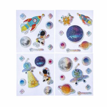 GLITTER STICKERS - MODEL: SPACE / RUIMTE (100st.)