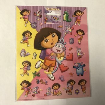 GROTE DORA STICKER VELLEN, 20x16 Cm. (10st.)