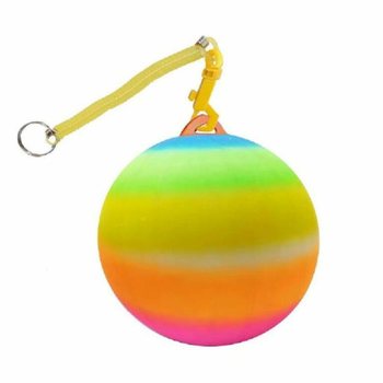 REGENBOOG BAL MET KOORD / BUNGEEBAL Ø23 Cm (10st.)