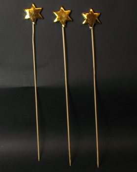 KERSTSTER OP STOK - GOUD (6st.)