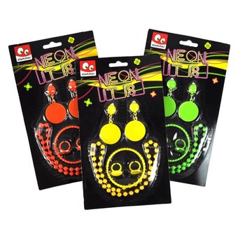NEON SIERADEN SET OP KAART (12st.)