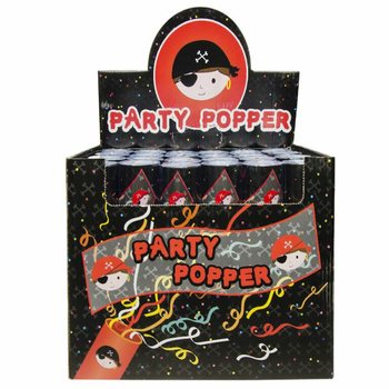 PARTY CONFETTI SHOOTER - PIRAAT - IN DISPLAY (24st.)