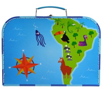 GROTE WERELDKAART PUZZEL IN KOFFER 