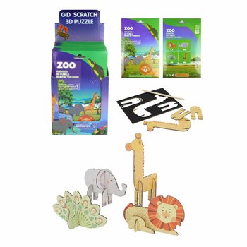 SCRATCH 3D PUZZEL - Model: DIERENTUIN DIEREN - IN DISPLAY (18st.)