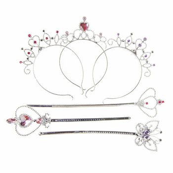 PRINSESSEN STAF + TIARA OP KAART (12st.)