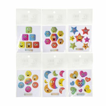 GLITTER STICKERS - MODEL: SMILEY (100st.)