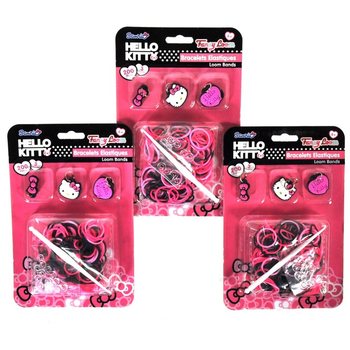 HELLO KITTY ARMBAND ELASTIEKJES MET BEDELTJES (12st.)