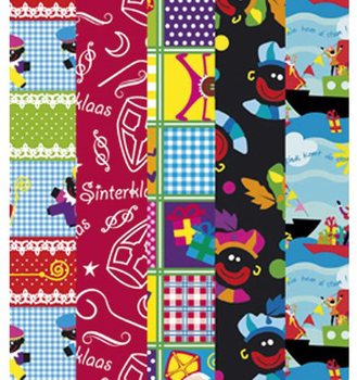 ROLLEN SINTERKLAAS INPAKPAPIER 250 X 50 CM. (5st.)