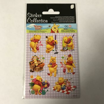 STICKERVEL: DISNEY WINNIE THE POOH,  Afm. 16 x 9 Cm. (10st.)