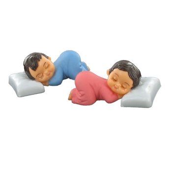 TAART TOPPER - SLAPENDE BABY MET KUSSEN (56st.)