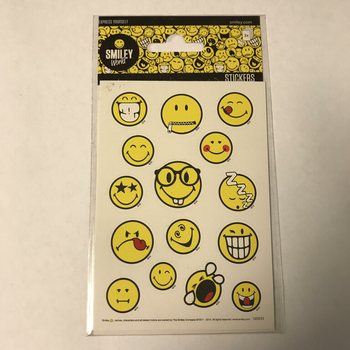 STICKERVEL: SMILEY’S,  Afm. 16 x 9 Cm. (10st.)