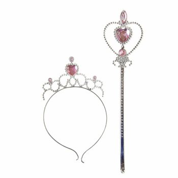 PRINSESSEN STAF + TIARA OP KAART (12st.)
