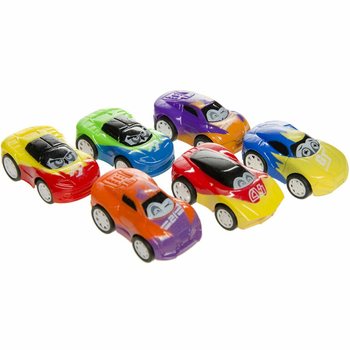 VROLIJKE FRICTIE SPORT AUTO’S MET OGEN - MIX KLEUREN (48st.)