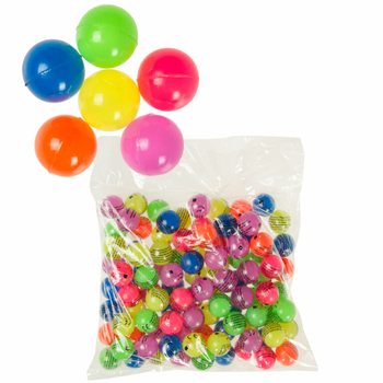 MIX STUITERBALLEN NEON KLEUREN Ø 2.7 Cm. ( 100st.)