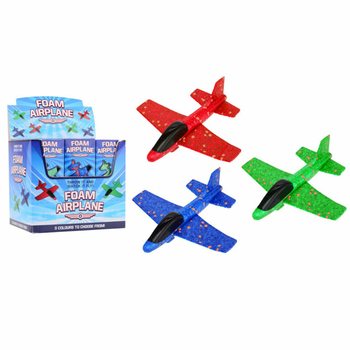 FOAM AIRPLANE / VLIEGTUIG 17 CM LANG - IN DISPLAY (18st.)