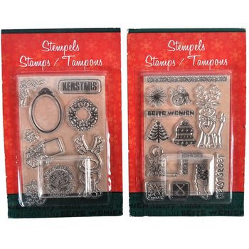 VERWISSELBARE DOORZICHTIGE KERSTMIS STEMPELS (12st.)