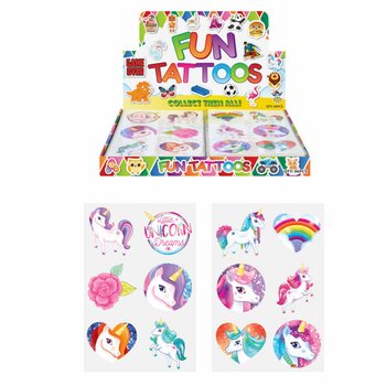 FUN TATTOOS - MODEL: UNICORN / EENHOORN IN DISPLAY (96st.)