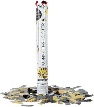 Confetti kanon – Kleur: Zwart-Geel - 40 cm - Partypopper (10st.)